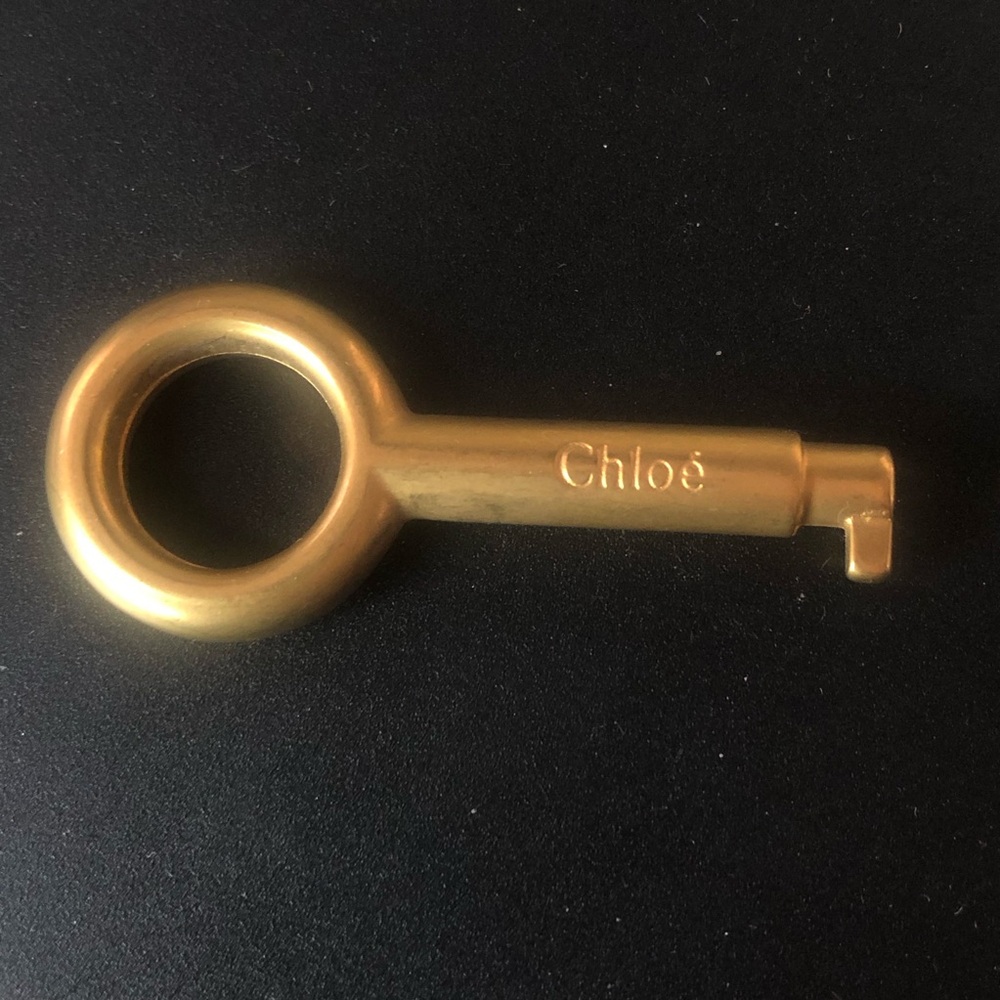 CHLOE Paddington Large Brushed Gold Tone Key HTF AUTHENTIC NWOT